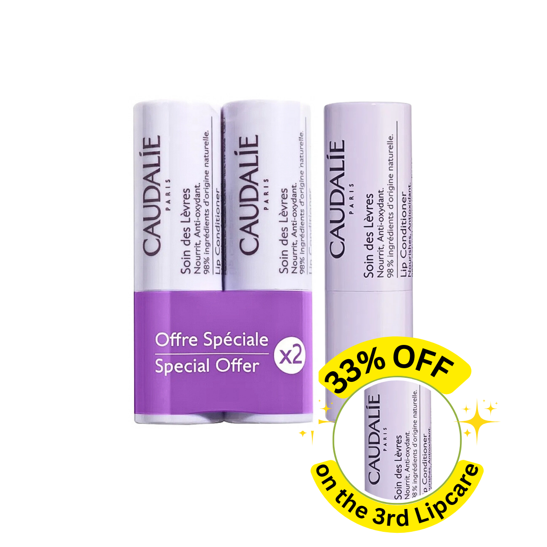CAUDALIE Vinotherapist Lip Care Trio Pack: Lip Conditioner Care - 4.5g x 3