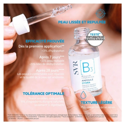 SVR B3 Ampoule Concentré Hydra Réparateur 30 ml