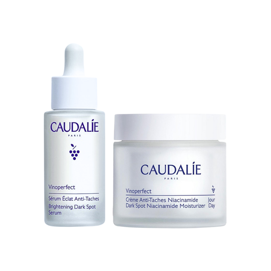 CAUDALIE Vinoperfect Brightening Duo Pack: Brightening Serum 30ml+ Dark Spot Moisturizer Cream 50ml