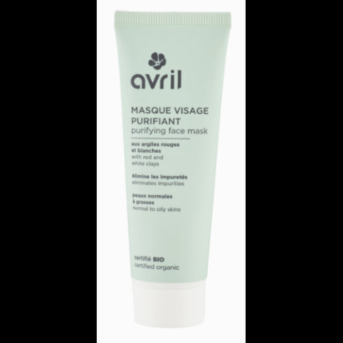 Purifying Face Mask with Organic Red & White Clay - 50ml