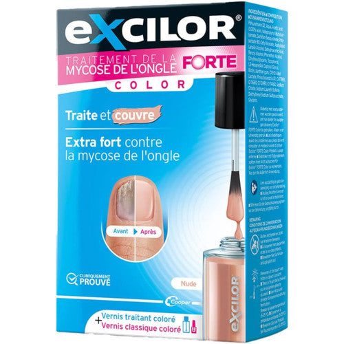 EXCILOR MYCOSE FORTE Nail Fungus Treatment Polish COLOR Nude - 30ml